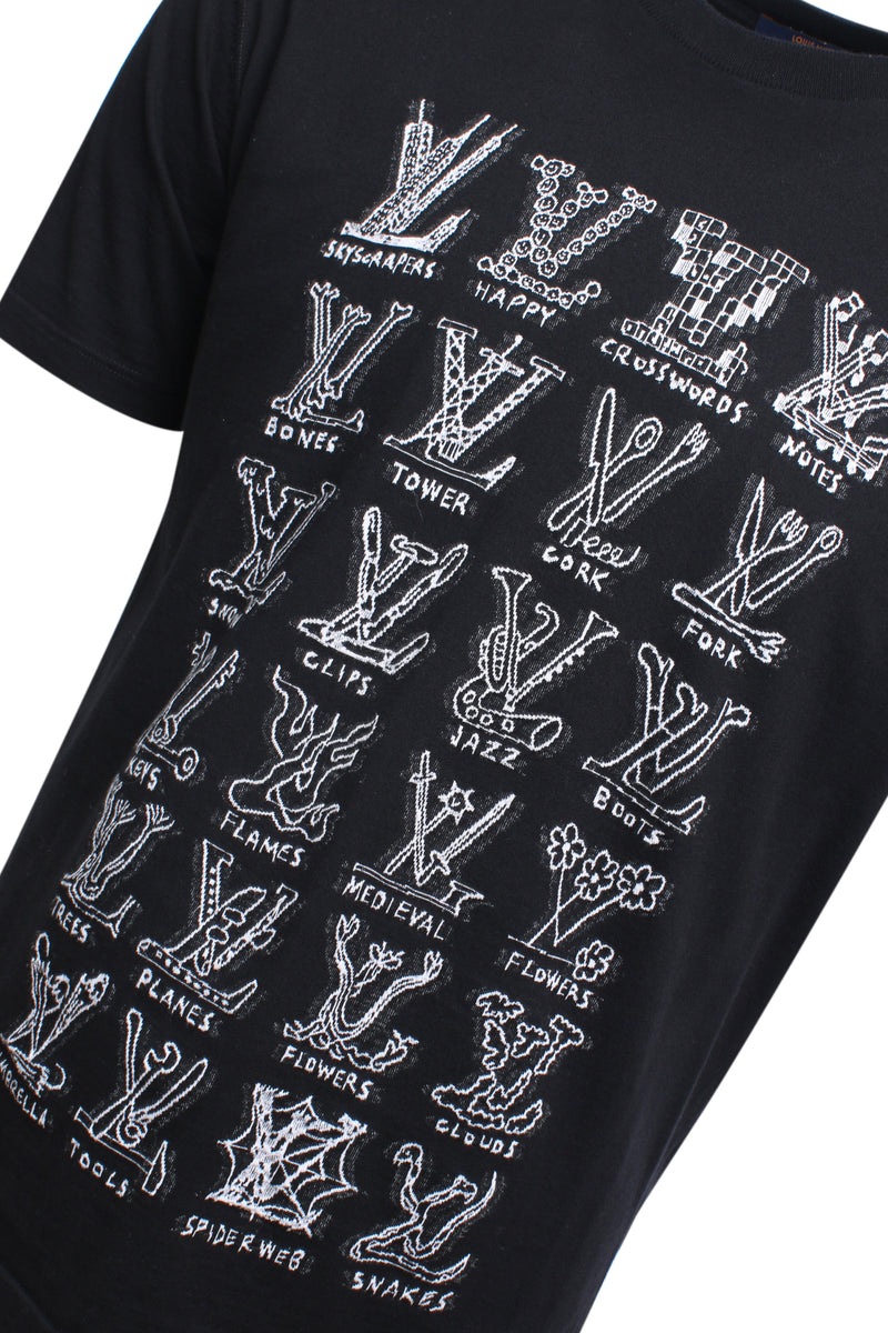 Louis Vuitton Black Monogram Jacquard Cotton Crewneck T-Shirt M Louis  Vuitton