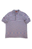 Missoni Stripe Knit Polo Purple/Blue - L