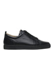 CHRISTIAN LOUBOUTIN SHOES LOU SPIKES SNEAKERS 45 LEATHER CANVAS SHOES Black  ref.808085 - Joli Closet