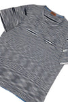 Missoni Stripe Knit Navy/White T shirt - L