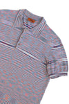 Missoni Stripe Knit Polo Purple/Blue - L