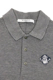 Givenchy Rottweiler embroidery polo Pearl Grey - M