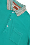 Missoni Contrast Collar Polo Green - S