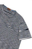 Missoni Stripe Knit Navy/White T shirt - L