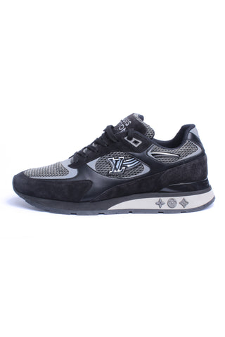 Louis Vuitton Run Away Black Silver Iridecscent Sneaker - UK 6.5 / Black