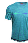 Missoni Stripe Knit T Shirt Brand New Green/Blue - L